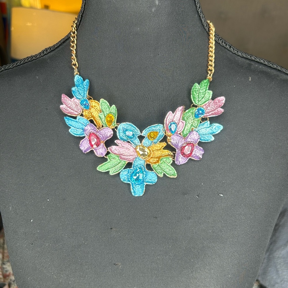 Floral Multicolor Statement Necklace by Betsey Johnson